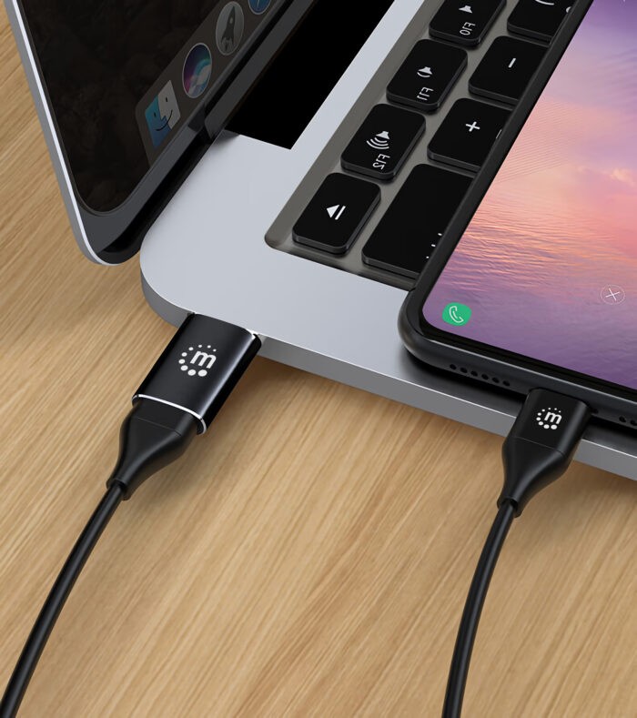 Manhattan 153980 cambiadores de género de cables USB A USB C Negro - Image 4