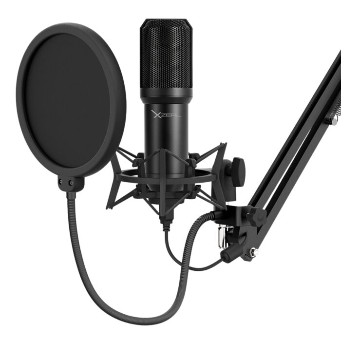 XZEAL Kit de MICROFONO C/SOPORTE XZ260 NEGRO. XZKMC1B - Blanco Micrófono de estudio - Image 2