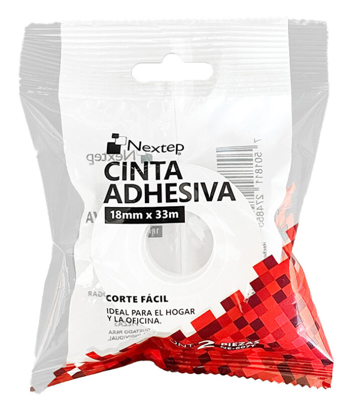Nextep NE-607T cinta adhesiva de papelería o oficina 33 m Blanco 2 pieza(s) - Image 3