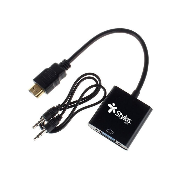 Stylos STACHV1B adaptador de cable de vídeo 0.15 m VGA (D-Sub) HDMI Tipo A (Estándar) Negro - Image 2