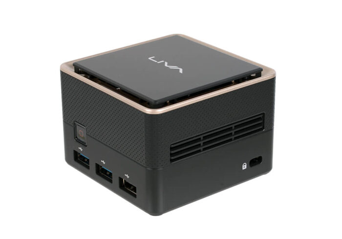ECS LIVA Q3 Plus AMD Ryzen Embedded V1000 V1605B 8 GB DDR4-SDRAM 128 GB eMMC Mini PC Negro