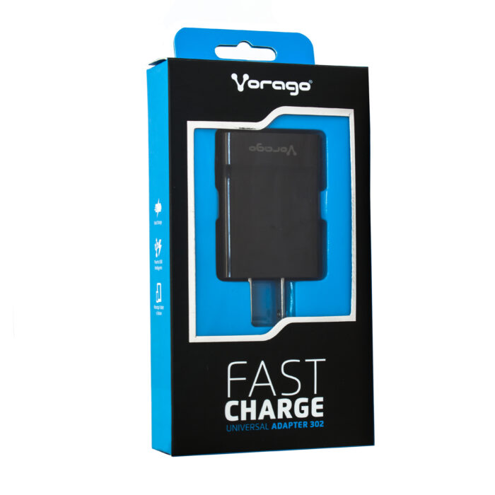 Vorago AU-302-BK adaptador e inversor de corriente Universal Negro - Image 4