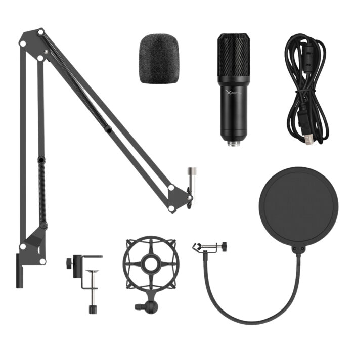 XZEAL Kit de MICROFONO C/SOPORTE XZ260 NEGRO. XZKMC1B - Blanco Micrófono de estudio - Image 3