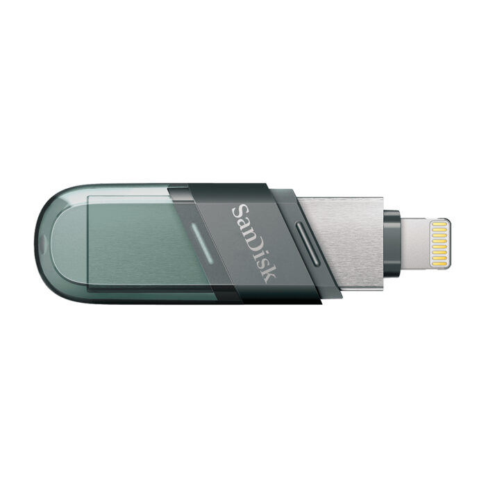 SanDisk iXpand Flash Drive Flip unidad flash USB 128 GB USB Type-A / Lightning 3.2 Gen 1 (3.1 Gen 1) Gris, Plata, Transparente - Image 2