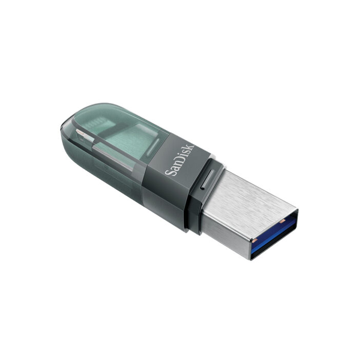 SanDisk iXpand Flash Drive Flip unidad flash USB 128 GB USB Type-A / Lightning 3.2 Gen 1 (3.1 Gen 1) Gris, Plata, Transparente - Image 3