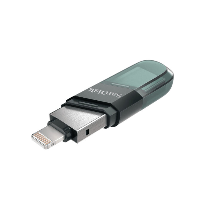SanDisk iXpand Flash Drive Flip unidad flash USB 128 GB USB Type-A / Lightning 3.2 Gen 1 (3.1 Gen 1) Gris, Plata, Transparente - Image 4