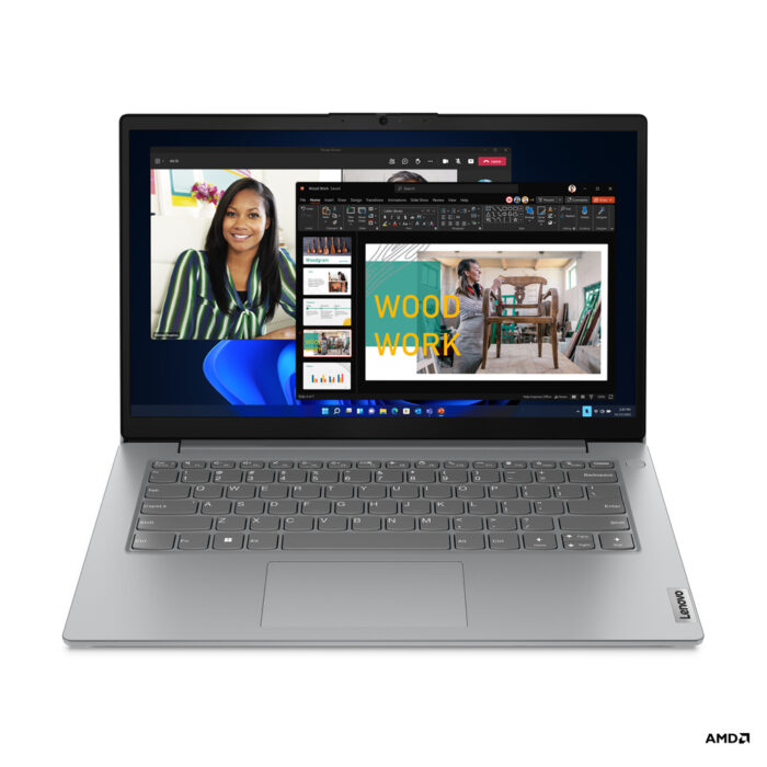 Lenovo V14 AMD Ryzen™ 3 7320U Computadora portátil 35.6 cm (14") Full HD 8 GB LPDDR5-SDRAM 256 GB SSD Wi-Fi 6 (802.11ax) Windows 11 Home Español Gris