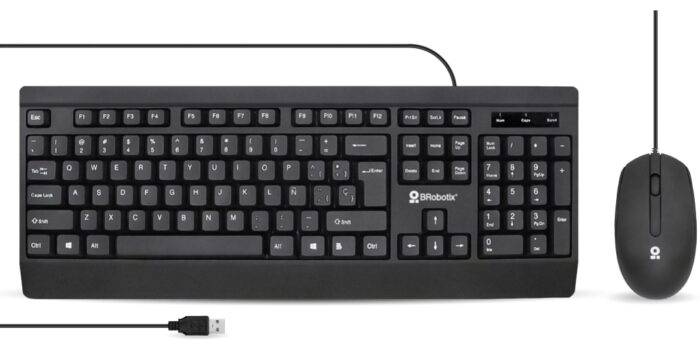 BRobotix 6007198 teclado Ratón incluido Universal USB QWERTY Inglés Negro - Image 2