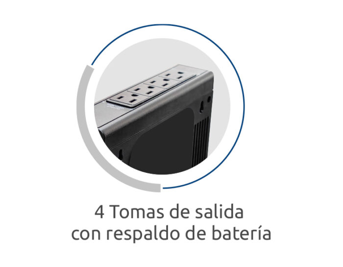 CDP LI-504 sistema de alimentación ininterrumpida (UPS) En espera (Fuera de línea) 0.5 kVA 250 W 4 salidas AC - Image 2