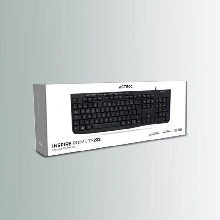 Acteck Inspire Prime TA222 teclado Hogar / Oficina USB QWERTY Español Negro - Image 4
