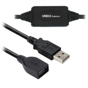 BRobotix 150156 cable USB USB 2.0 20 m USB A Negro